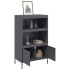 Aparador de acero gris antracita 68x39x113