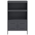 Aparador de acero gris antracita 68x39x113