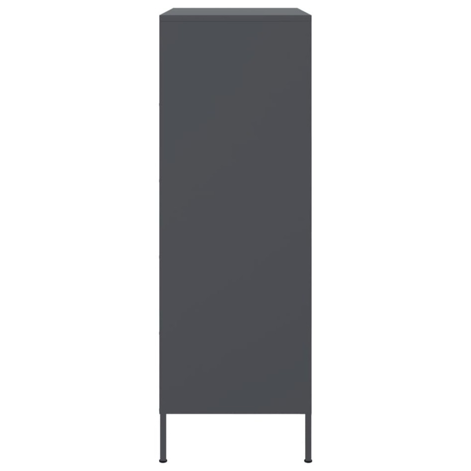 Aparador de acero gris antracita 68x39x113