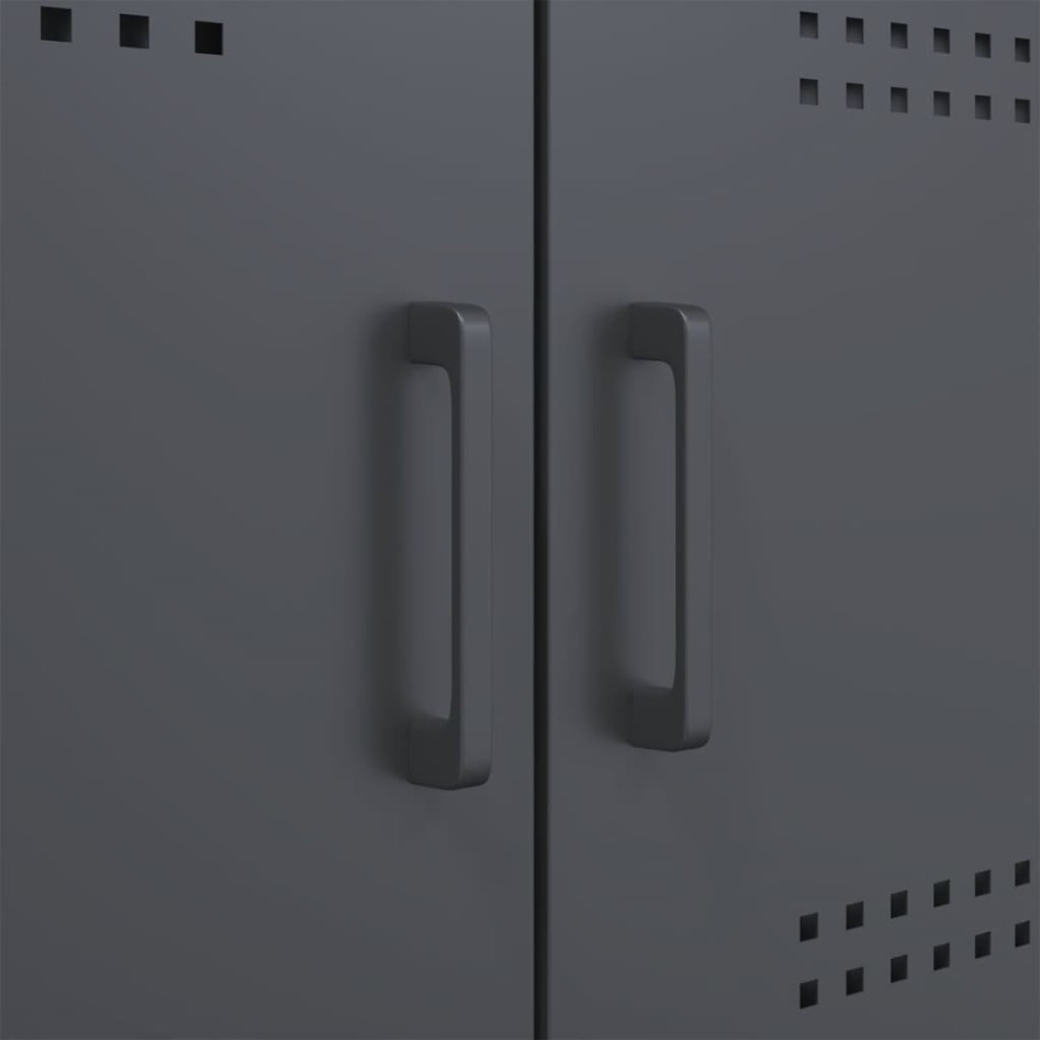 Aparador de acero gris antracita 68x39x113