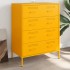 Aparador de acero amarillo mostaza 68x39x89