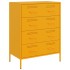 Aparador de acero amarillo mostaza 68x39x89