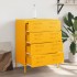 Aparador de acero amarillo mostaza 68x39x89