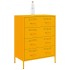 Aparador de acero amarillo mostaza 68x39x89