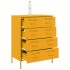 Aparador de acero amarillo mostaza 68x39x89