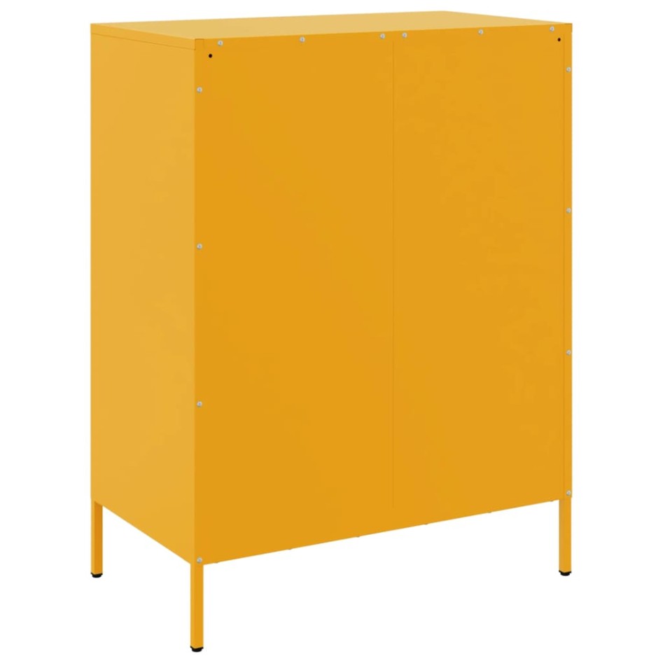 Aparador de acero amarillo mostaza 68x39x89