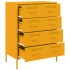 Aparador de acero amarillo mostaza 68x39x89