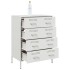 Aparador de acero blanco 68x39x89