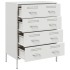 Aparador de acero blanco 68x39x89
