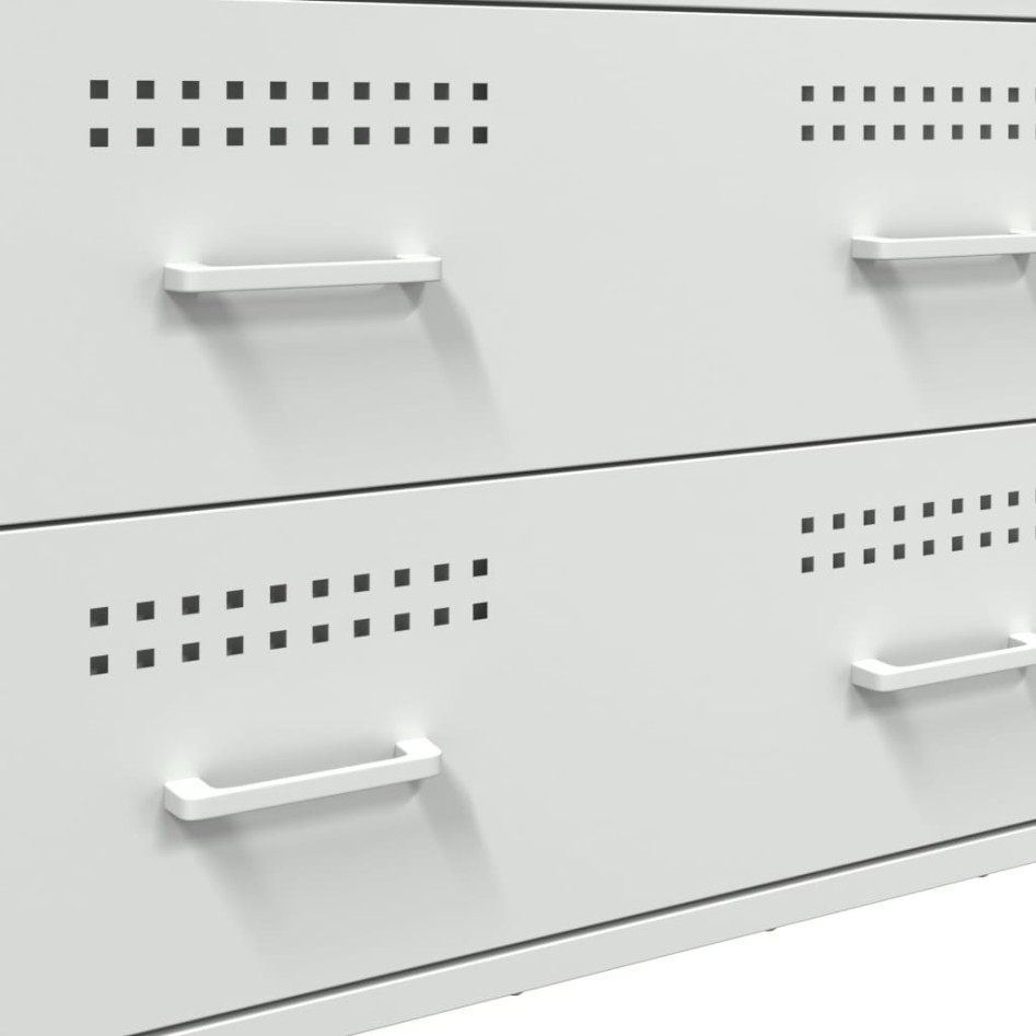 Aparador de acero blanco 68x39x89