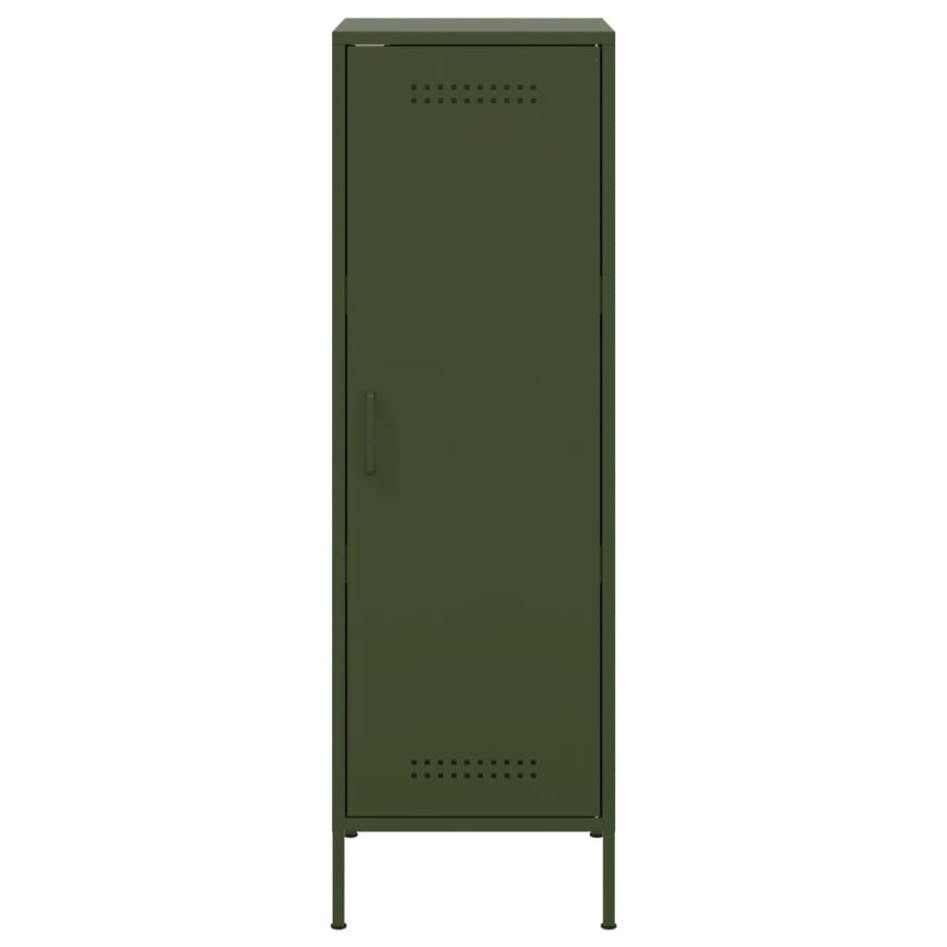 Aparador de acero verde oliva 36x39x113