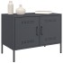 Muebles de TV 2 unidades acero gris antracita 68x39x50,5