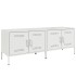 Muebles de TV 2 piezas acero blanco 68x39x50,5