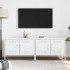 Muebles de TV 2 piezas acero blanco 68x39x50,5