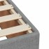 Cama box spring con colchón tela gris claro 140x200