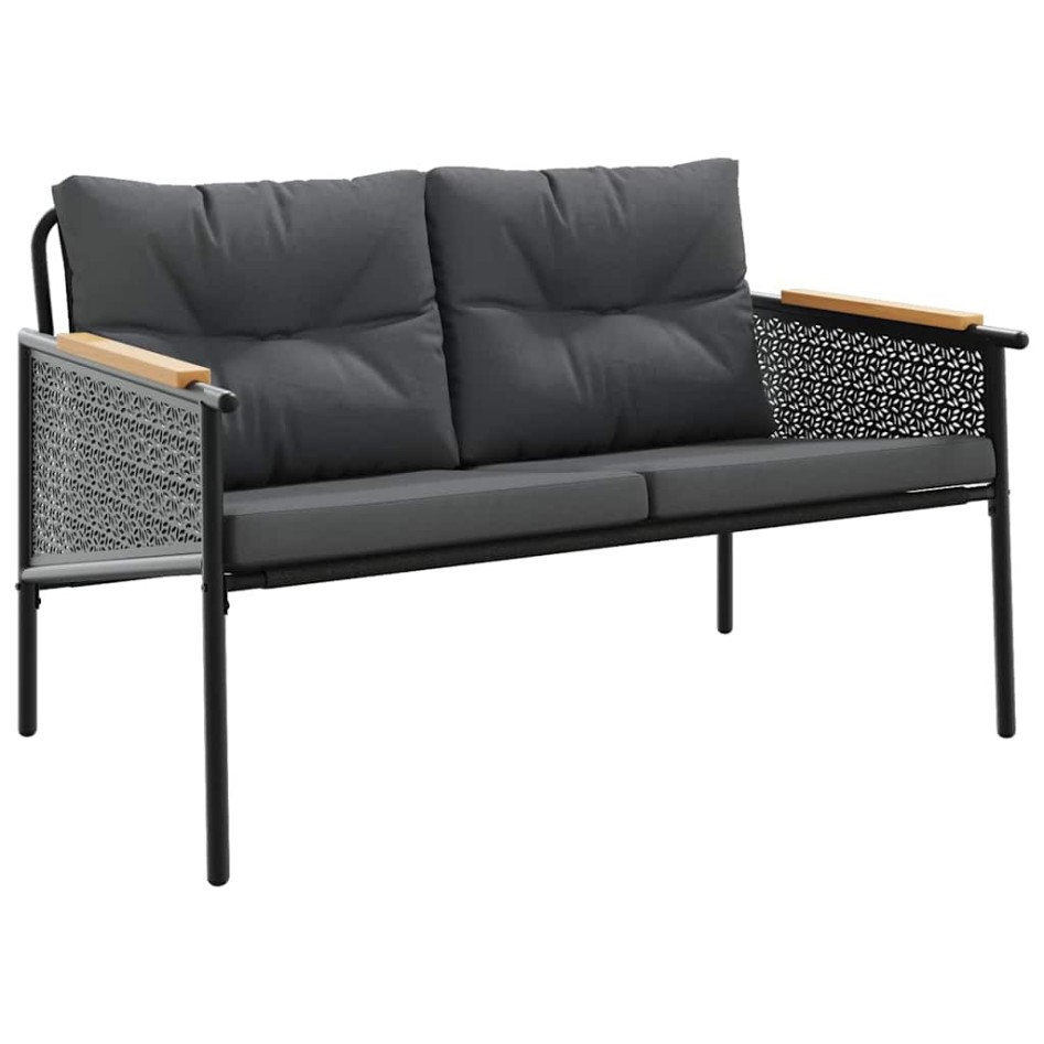 Juego de muebles de jardín con cojines 5 piezas acero