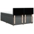 Cama box spring con colchón tela gris oscuro 140x200