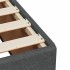 Cama box spring con colchón tela gris oscuro 140x200