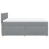 Cama box spring con colchón tela gris claro 160x200