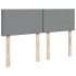 Cama box spring con colchón tela gris claro 160x200