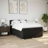 Cama box spring con colchón tela negro 160x200