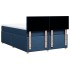 Cama box spring con colchón tela azul 160x200