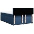Cama box spring con colchón tela azul 160x200