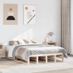Estructura de cama sin colchón madera de pino maciza 120x200 cm