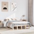 Estructura de cama sin colchón madera de pino blanco 150x200
