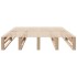 Estructura de cama sin colchón madera de pino blanco 150x200