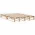 Estructura de cama sin colchón madera de pino blanco 150x200