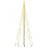 Árbol de Navidad con poste de metal 1400 LEDs blanco cálido 5