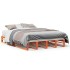 Cama sin colchón madera maciza pino marrón cera 150x200