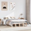 Estructura de cama sin colchón madera maciza de pino 135x190 cm