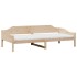 Estructura de cama sin colchón madera maciza de pino 90x200