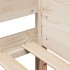 Estructura de cama sin colchón madera maciza de pino 90x200