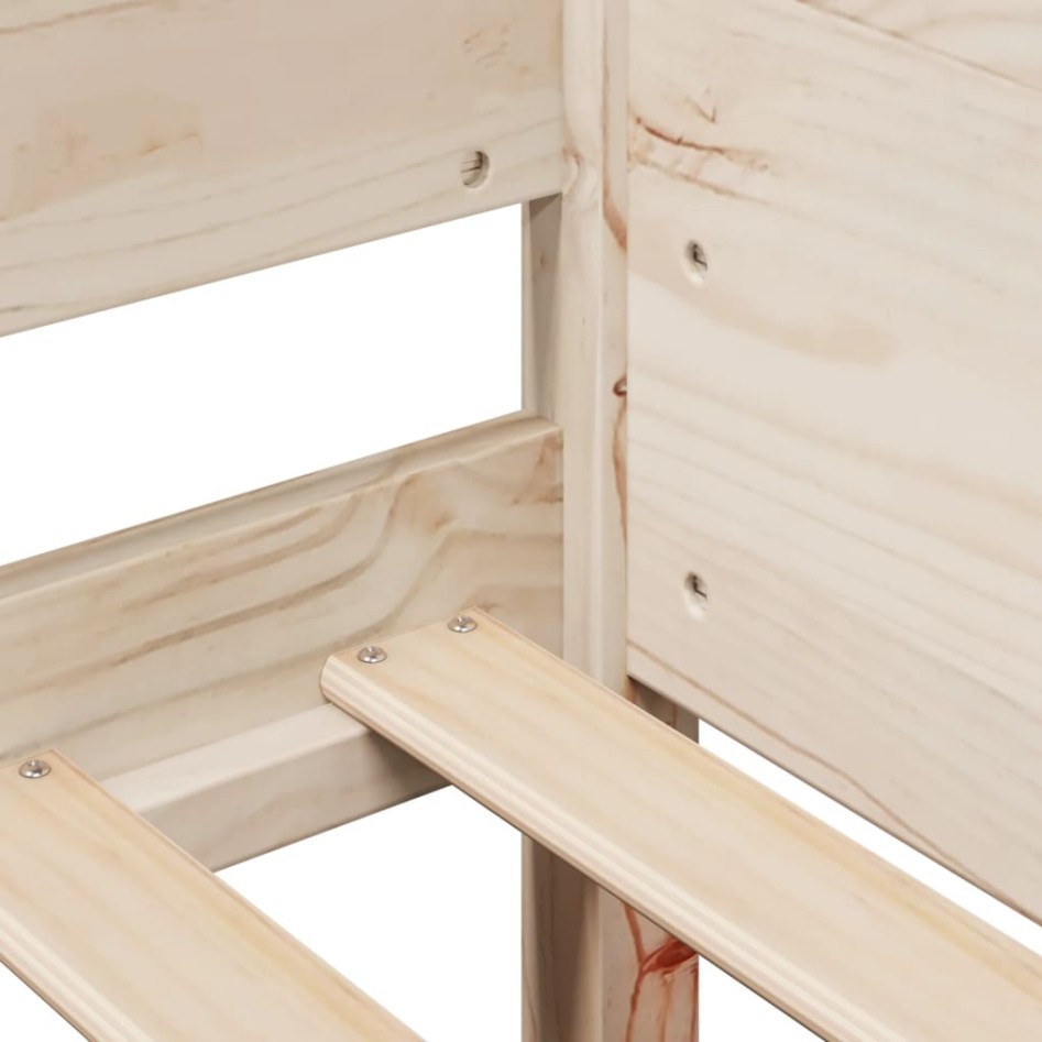 Estructura de cama sin colchón madera maciza de pino 90x200