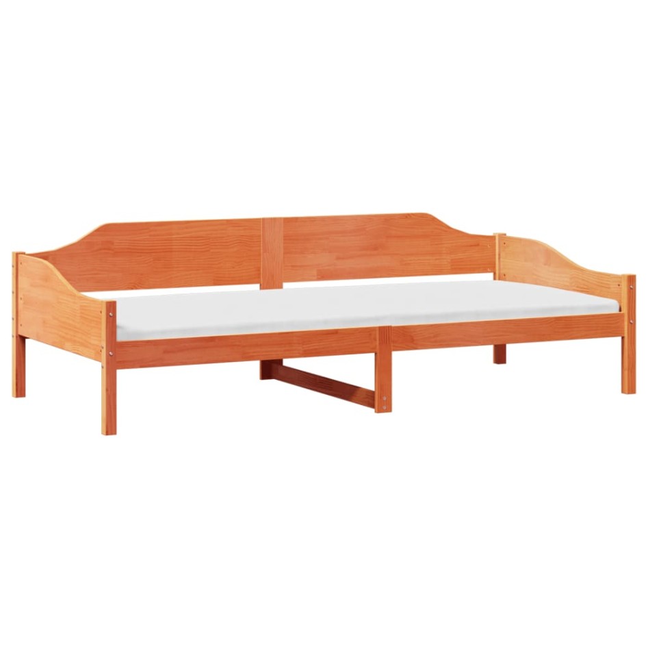Estructura de cama sin colchón madera de pino marrón 90x200
