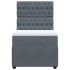 Cama box spring con colchón terciopelo gris oscuro 100x200