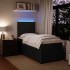 Cama box spring con colchón terciopelo negro 100x200