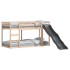 Litera con tobogán y escalera madera maciza de pino 80x200