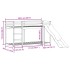 Litera con tobogán y escalera madera maciza de pino 80x200