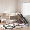 Litera con tobogán y escalera madera maciza de pino 90x190 cm