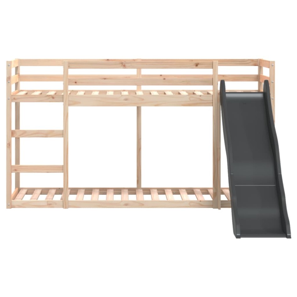 Litera con tobogán y escalera madera maciza de pino 90x190