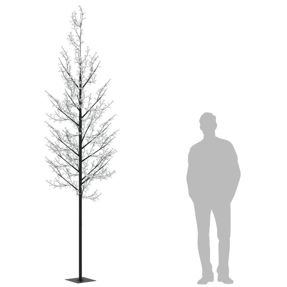 Árbol de Navidad 1200 LEDs de colores flores de cerezo 400