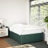 Estructura cama sin colchón terciopelo verde oscuro