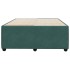 Estructura cama sin colchón terciopelo verde oscuro