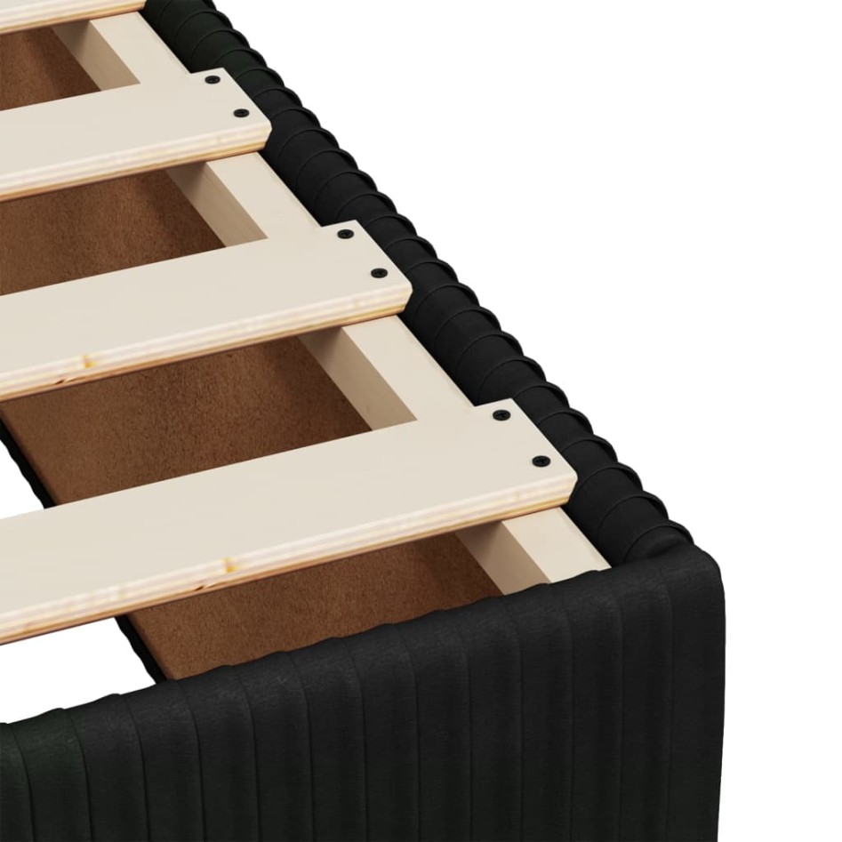 Estructura de cama sin colchón terciopelo negro 120x200