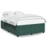 Estructura cama sin colchón terciopelo verde oscuro 140x190