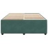 Estructura cama sin colchón terciopelo verde oscuro 140x190